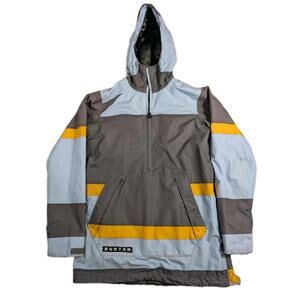 Burton Snowboard Jacket Chittagong Snow coat Dry ride Hood Black Grey Mens Small